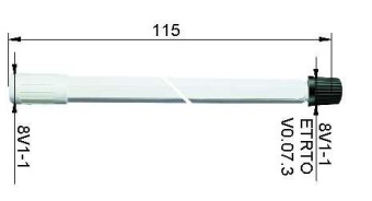 38.2605 Удлинитель ALLIGATOR вентиля пластиковый, длина 115мм (Германия)
